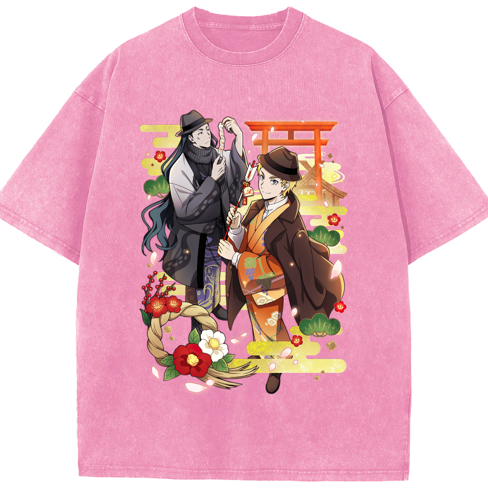 （画像用） 文豪ストレイドッグス Bungo Stray Dogs 綿100% ヴィンテージ風 半袖Tシャツ（フロントプリント）